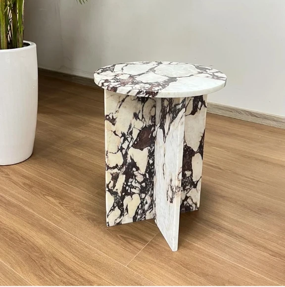 Calacatta Viola Marble Side Table Round Table high quality