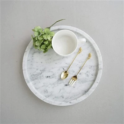 Carrara Blan Marble Round Fwi Plato