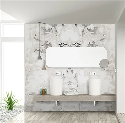 Fendi White Marble Kitchen Countertop Background Wall Floor Decor