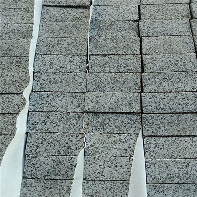 G654 Sawn nwa gri Granite Setts pave wòch