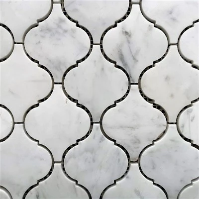 Lantern/ Arabesque White Marble Mosaïque Mosaïque