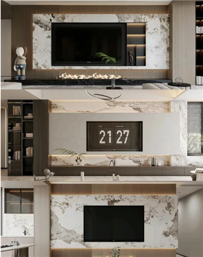 Pòslèn gwo fòma Slab Patagonia Sintered Stone pou kontwa kwizin, zile, ak tab manje