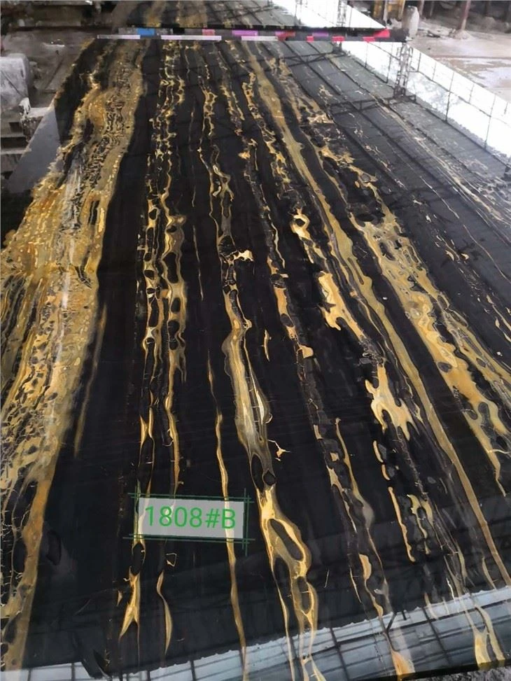 Black And Gold Portoro Marble For Countertop Background Bathroom Tiles