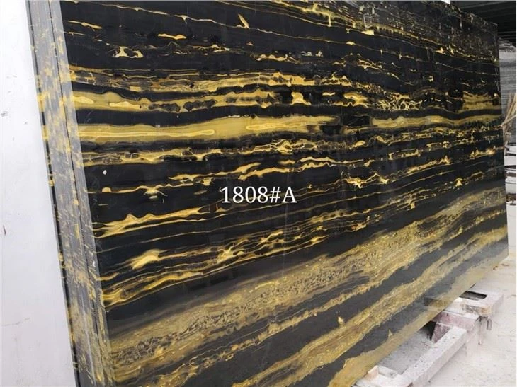 Black And Gold Portoro Marble For Countertop Background Bathroom Tiles
