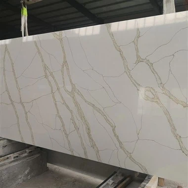 Gold Calacatta Quartz pou kontwa kwizin / twalèt / tèt vo anyen