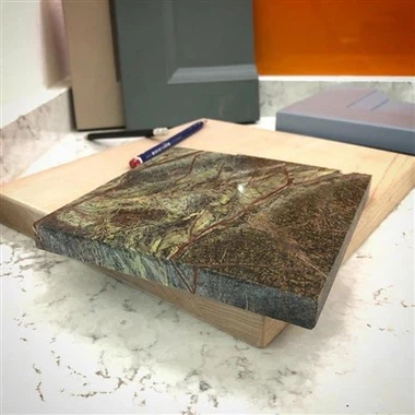 Rainforest Green Granite Slab pou kontwa/Fllor/Mi/Twalèt/Kwizin